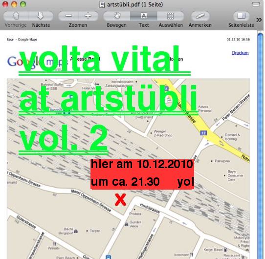 Volta Vital live! flyer